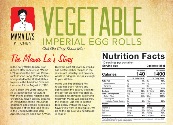 Mama La's Kitchen eggrolls vegetable