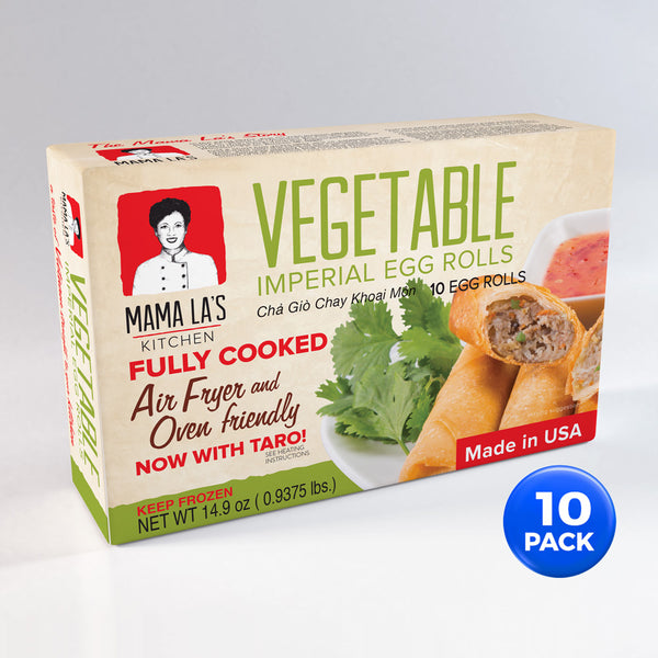 Fully cooked Imperial Vegetable Egg Rolls - 10 Pack